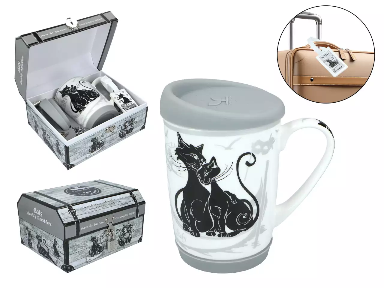 Kubek podróże wakacje koty